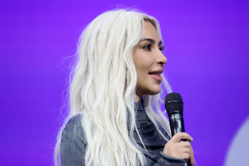 HAMBURG, GERMANY - MAY 7: Kim Kardashian on stage during OMR Festival 2024 on May 7, 2024 in Hamburg, Germany.  (Photo by Tristar Media/Getty Images)