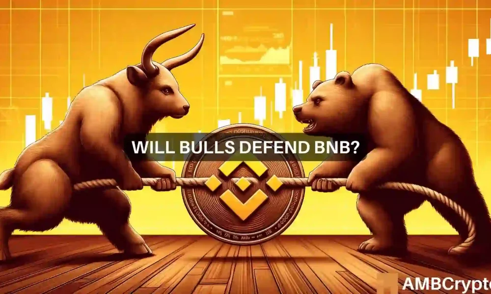 BNB would like to break above $600, but why could the altcoin drop to $550 instead?