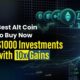 Investments of $1000 with 10x earnings