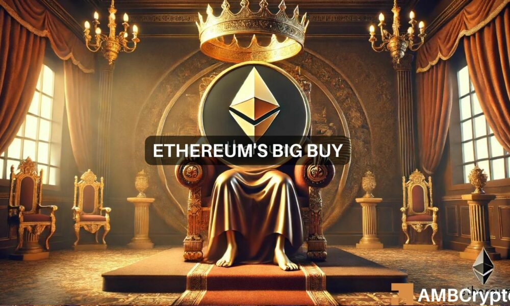 Ethereum: Why 298,000 ETH tokens were purchased in just 24 hours