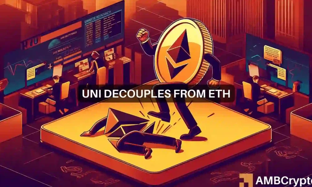 Uniswap decouples from Ethereum: will UNI keep $9?