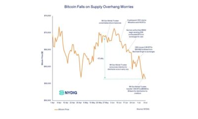 Bitcoin Price Drop in Germany, Mt. Gox, Miner Selling Pressure May Be Overdone: NYDIG