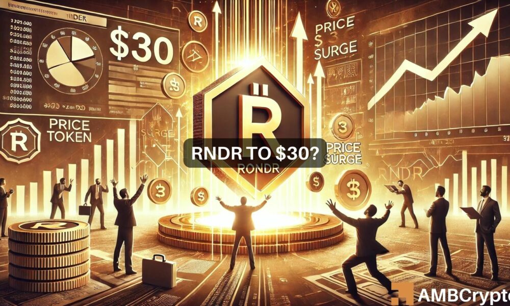 RNDR increases by 13.41% in the last 7 days and by 8.65% in 24 hours.